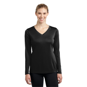 Sport-Tek Women's Long Sleeve PosiCharge Competitor V-Neck Tee