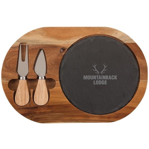 Bon Appetit Slate Cheese Set